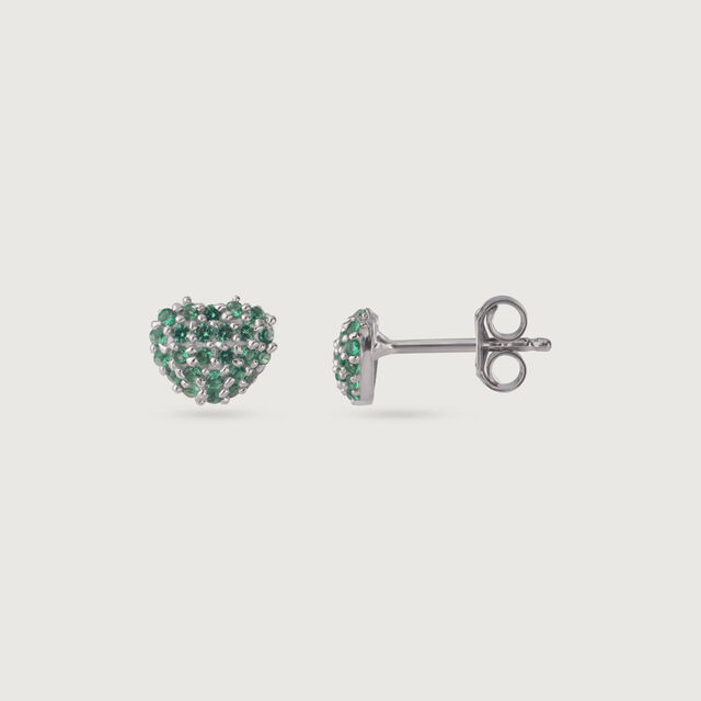 Chic Mint Silver Earrings and Necklace Set,,hi-res image number null