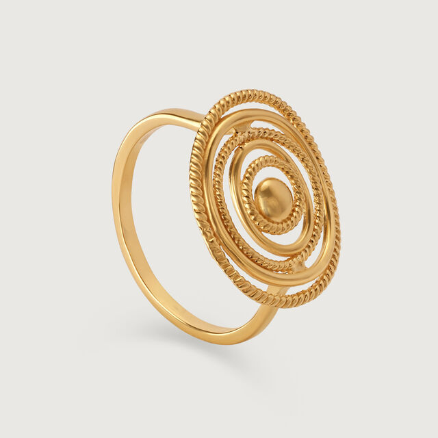 Tribal Rhythm 22KT Gold Finger Ring,,hi-res image number null