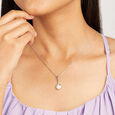 Chic Ivory Silver Pendant & Chain,,hi-res view 2