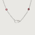 Mother of Pearl Floral Silver Necklaces,,hi-res view 4