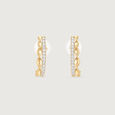 Twisted Rhythm Diamond Hoop Earrings,,hi-res view 3