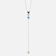 Sleek Pop Silver Necklace,,hi-res view 3