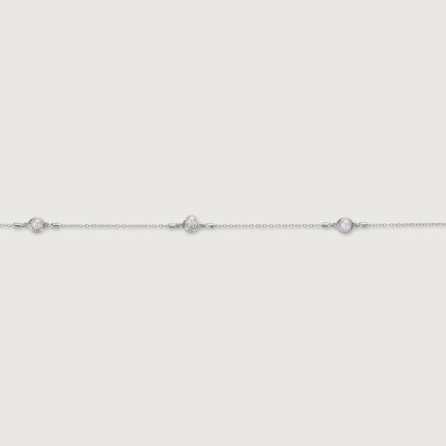 Pearl Kissed Silver Anklet,,hi-res image number null