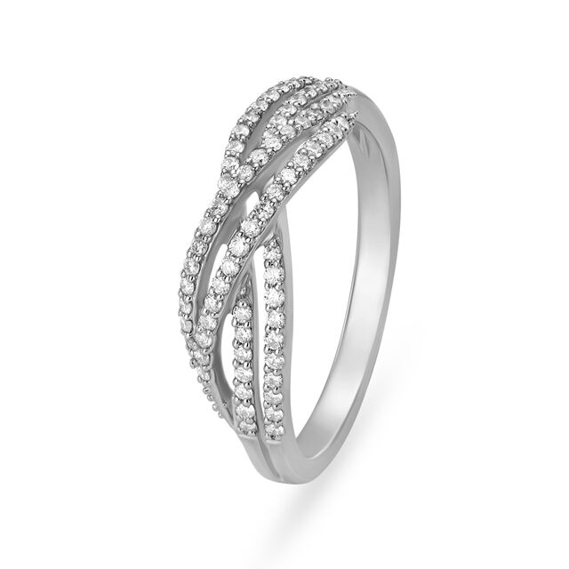 Luxe 950 Pure Platinum And Diamond Finger Ring