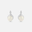 Soft Glam Pearl Silver Stud Earrings,,hi-res view 3