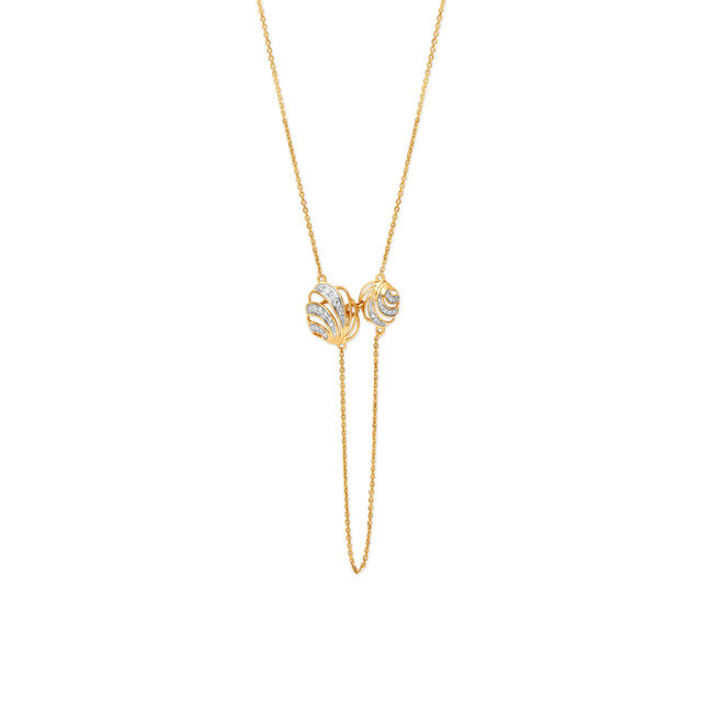 14KT Yellow Gold Chain & Pendant - Sight Of Dolphins,,hi-res view 1