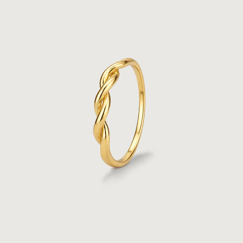 Braided Twist Gold Ring