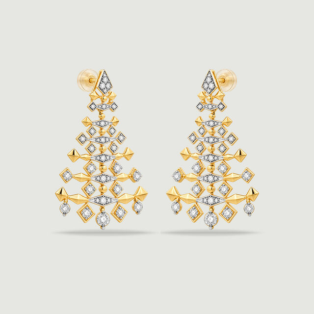Dramatic Tiered Diamond Drop Earrings,,hi-res image number null