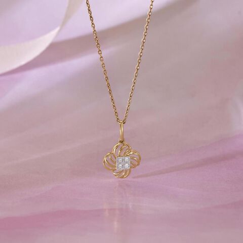 Twirling Grace Diamond Pendant
