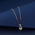 Elegant Sculptural Diamond Mangalsutra,,hi-res view 1