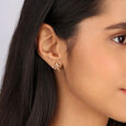 14KT Sparkly Shooting Star Stud earrings,,hi-res view 2