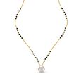 14KT Yellow Gold Floral-inspired Diamond Mangalsutra,,hi-res view 4