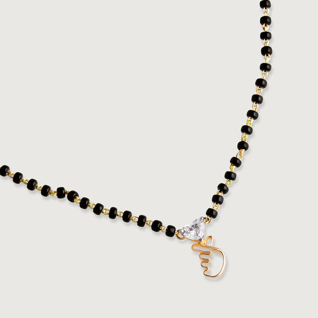 Korean Love 14 kt Gold & Diamond Mangalsutra,,hi-res image number null
