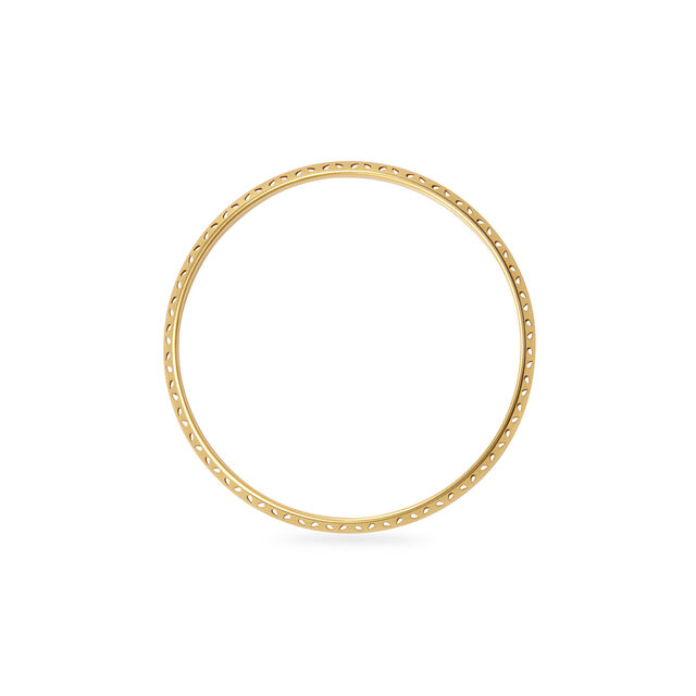 14KT Yellow Gold Pie Crust Bangle,,hi-res view 2