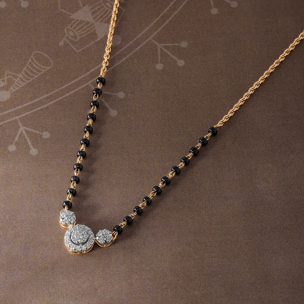 Buy Radiant Charm 14 Kt Gold and Diamond Mangalsutra Online Mia by Tanishq