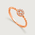 Glamour in Circles Rose Gold 18K Diamond Ring,,hi-res view 3