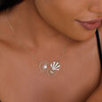 18kt Yellow Gold Sun Moon And Star Diamond Necklace,,hi-res view 3