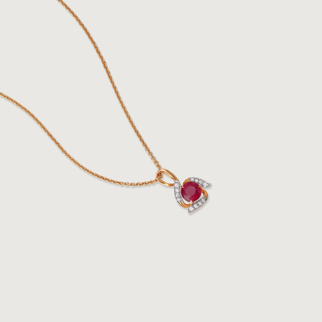 Ruby Rush Diamond & Gold Pendant,,hi-res image number null