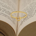 Letter U 14KT Yellow Gold Initial Ring,,hi-res view 1
