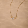 Oceans Rhythm 14 Kt Gold & Diamond Pendant with Chain,,hi-res view 1