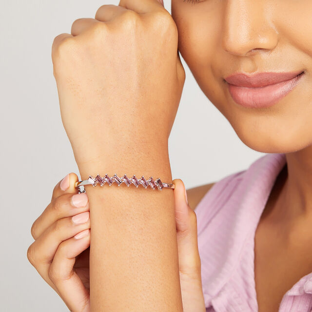 Gleaming Garnet Silver Bracelet,,hi-res image number null