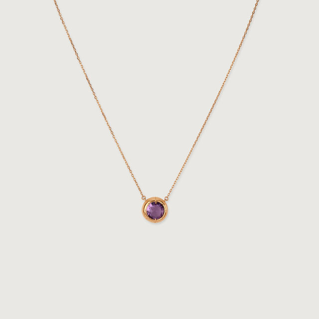 Enchanted Firefly Gold & Amethyst Pendant with Chain,,hi-res image number null