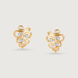 Gleaming Brook 14 Kt Gold & Diamond Stud Earrings,,hi-res view 3