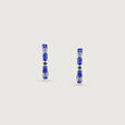 Bold Artistic Silver Hoop Earrings,,hi-res view 5