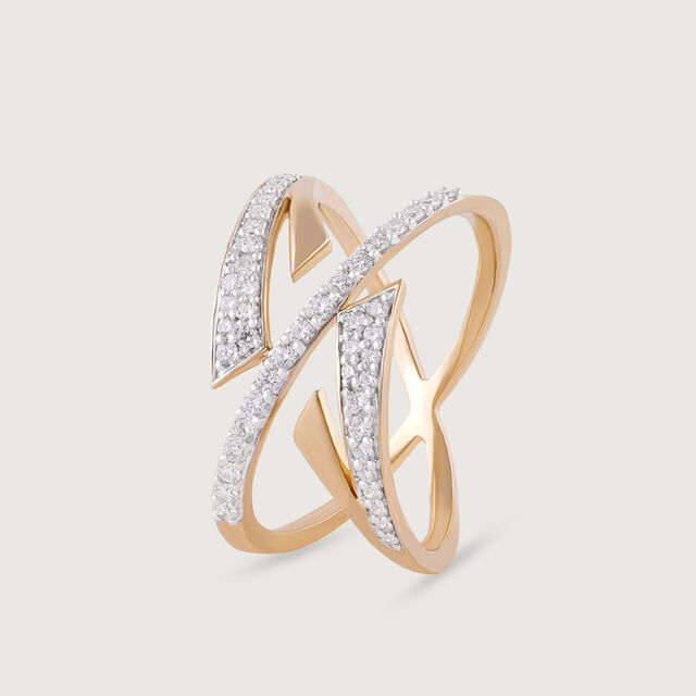 Disco Pulse Gold & Diamond Finger Ring,,hi-res image number null