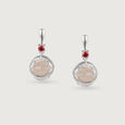Peach Chalcedony Silver Drop Earrings for Women,,hi-res view 2