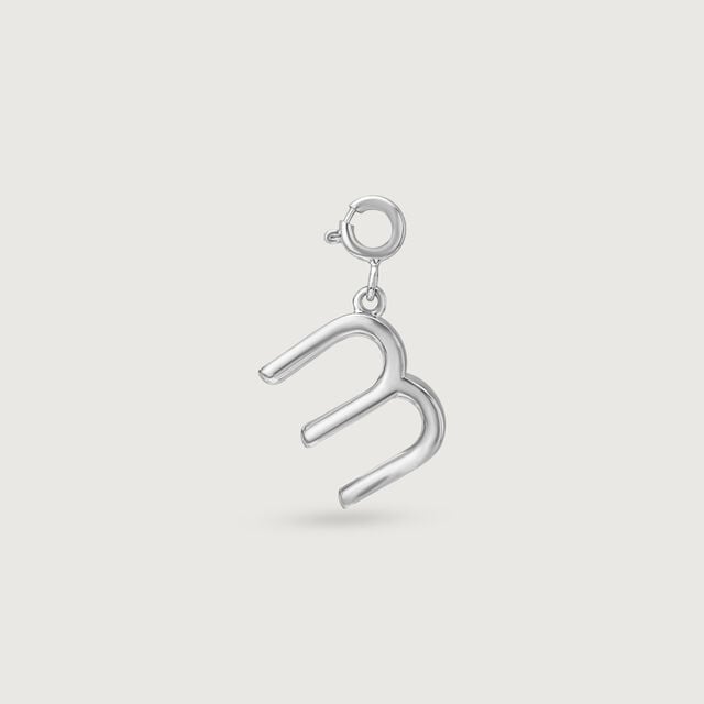 Classic Initial M Silver Charm,,hi-res image number null