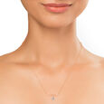 14KT Rose Gold Heartbeat Diamond Pendant With Chain,,hi-res view 3
