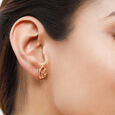 14KT Yellow Gold Organic Odyssey Stud Earrings,,hi-res view 4