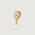 14KT Yellow Gold Diamond Nose Pin,,hi-res view 2