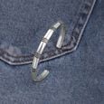 Striped Accent Silver Kada,,hi-res view 1