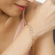 14KT Yellow Gold Creeper Chic Diamond Bangle,,hi-res view 1
