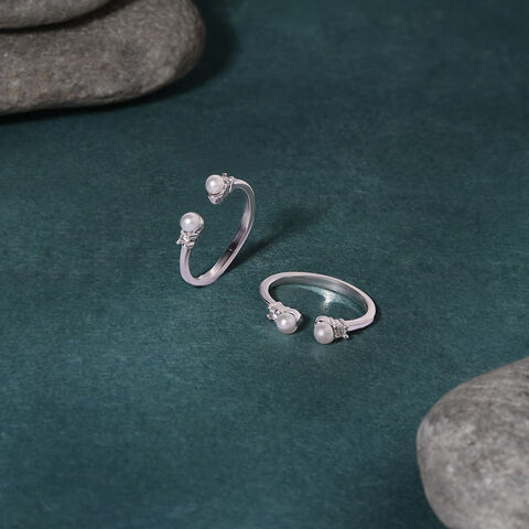 Gleam Duo Silver Toe Ring