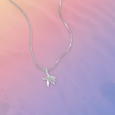 Organic Form Silver Pendant