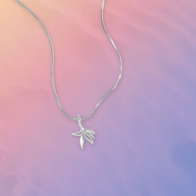 Organic Form Silver Pendant,,hi-res image number null