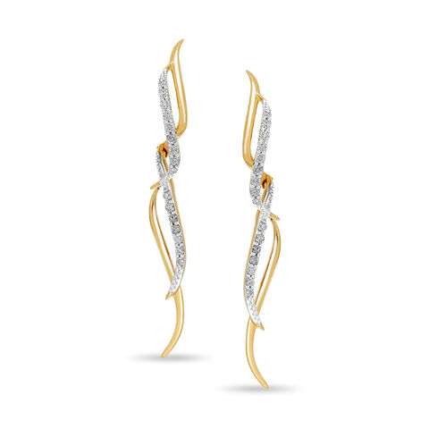 14 KT Golden Vineyard Drop Earrings
