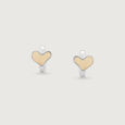 Soft Heart Silver Hoop Earrings,,hi-res view 5