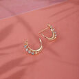14KT Yellow Gold Curvy Stud Earrings,,hi-res view 1