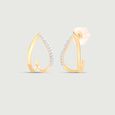 Flirty Swirl Diamond Hoop Earrings,,hi-res view 4