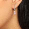Soft Glam Silver Hoop Earrings,,hi-res view 2