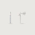 Lustre Line Silver Stud Earrings,,hi-res view 4