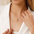 Enchanted Transformation 18KT Chain White Moon Stone Pendant with chain,,hi-res view 2