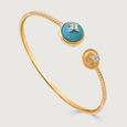 Greece Lariat 14KT Diamond Bangle,,hi-res view 6