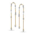 14 Yellow Gold Story Of Miracles Diamond Drop Earrings,,hi-res view 2
