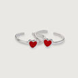 Crimson Crush Silver Toe Ring for Women,,hi-res view 3
