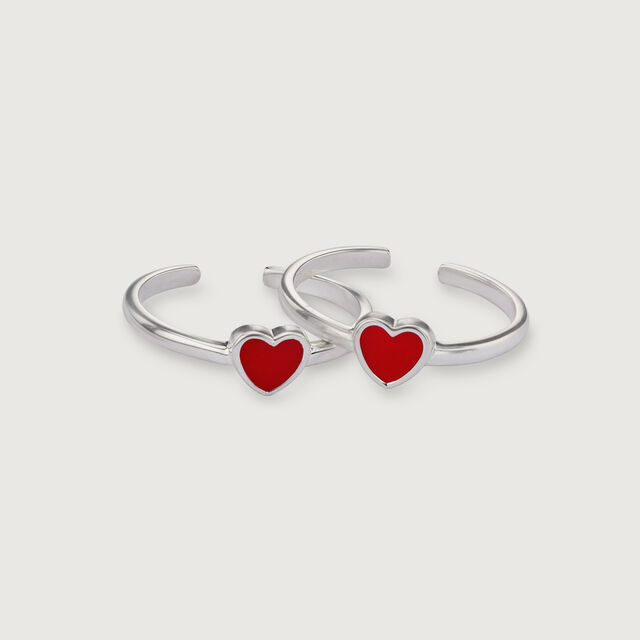 Crimson Crush Silver Toe Ring for Women,,hi-res image number null
